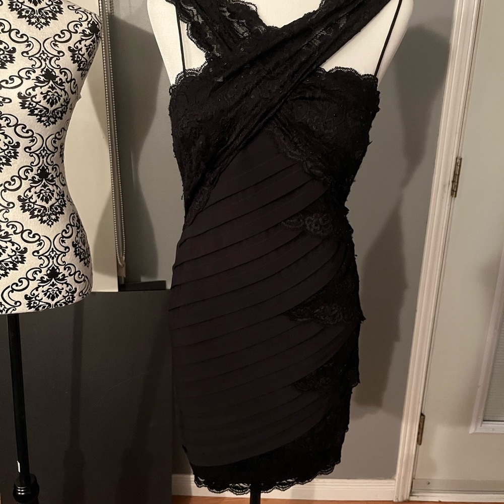 VINTAGE BETSY AND ADAM Little Black Dress Size 10/Petite
